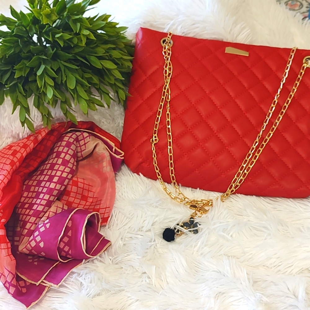 3pc Bundle Handbag, Scarf and purse decoration. NWT